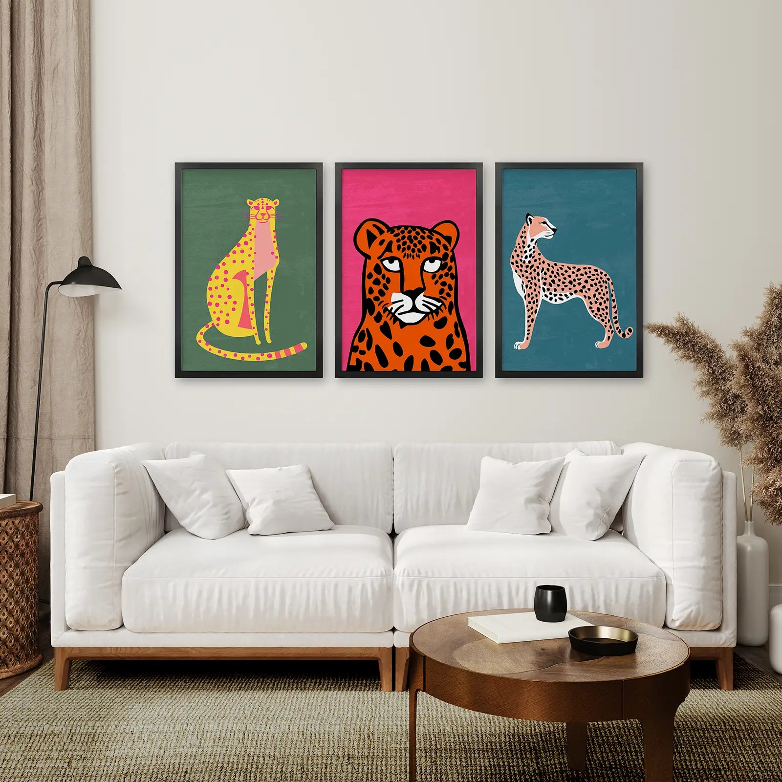 Cheetah Cat Prints Colorful Wall Art Decor